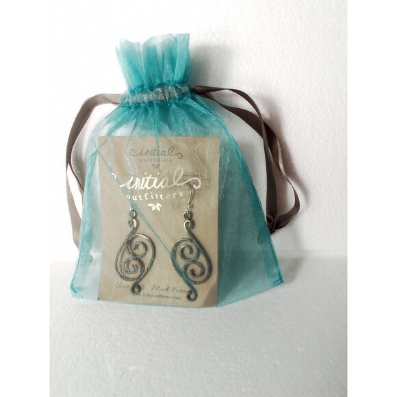 Initial Outfitters New Set Of Earrings Comes With Jewelry Card And Blue Bag And - Picture 9 of 11